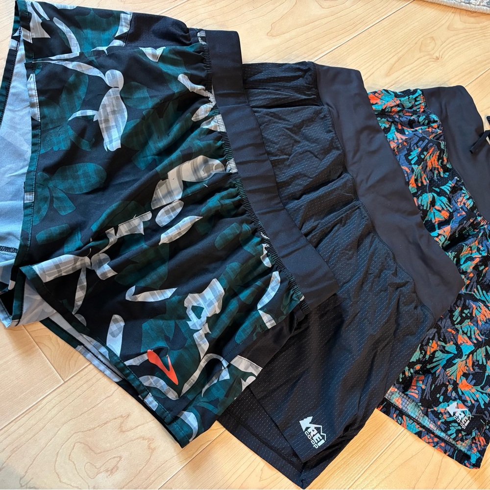 REI Women's Athletic Shorts - Black and Multicolor